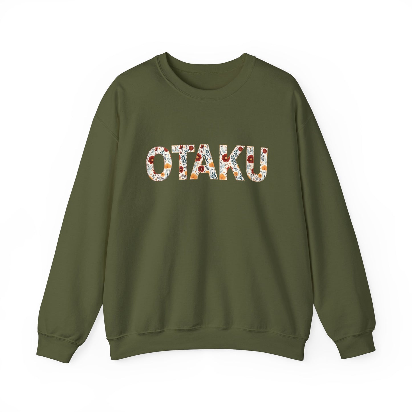 Floral "Otaku" Print Sweatshirt