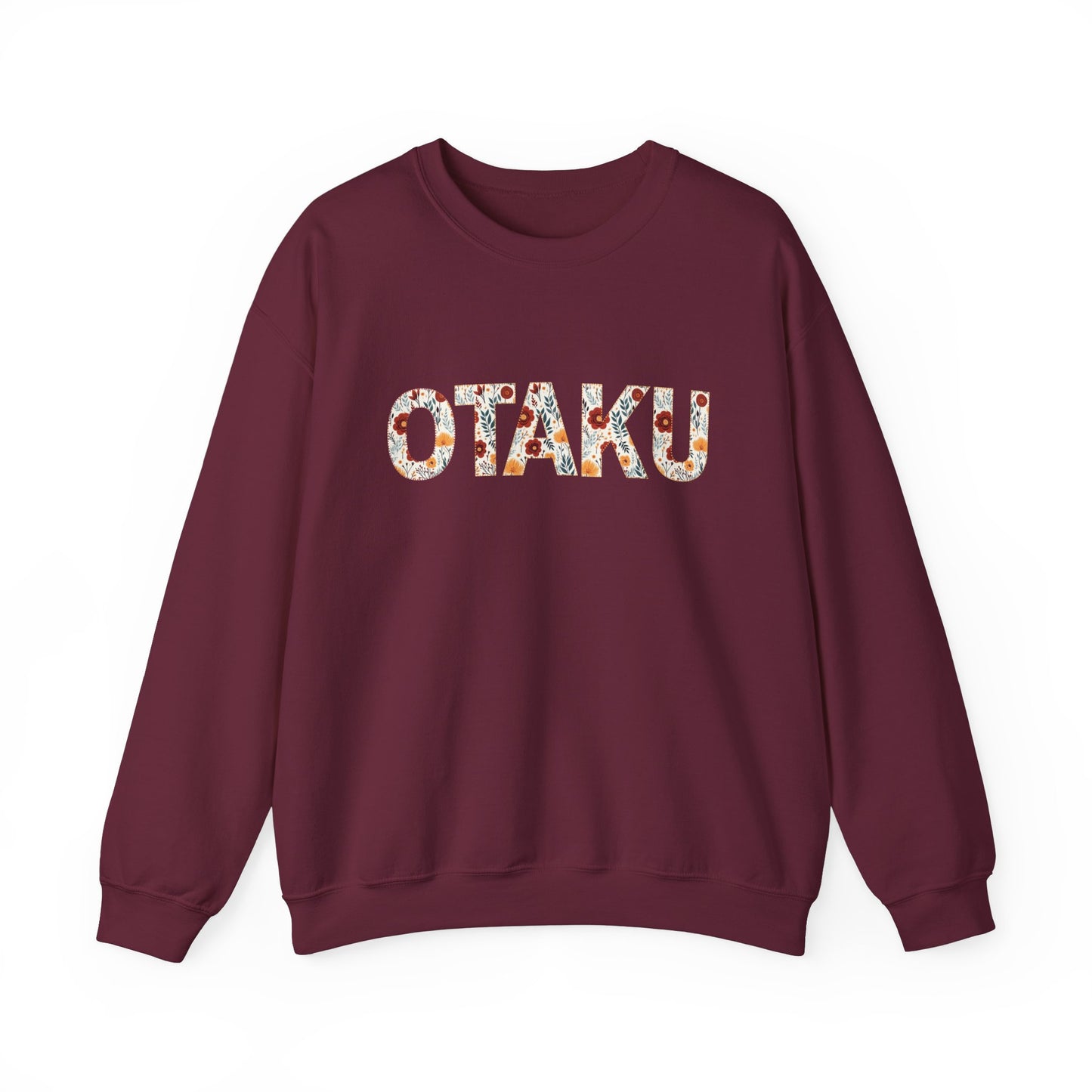 Floral "Otaku" Print Sweatshirt