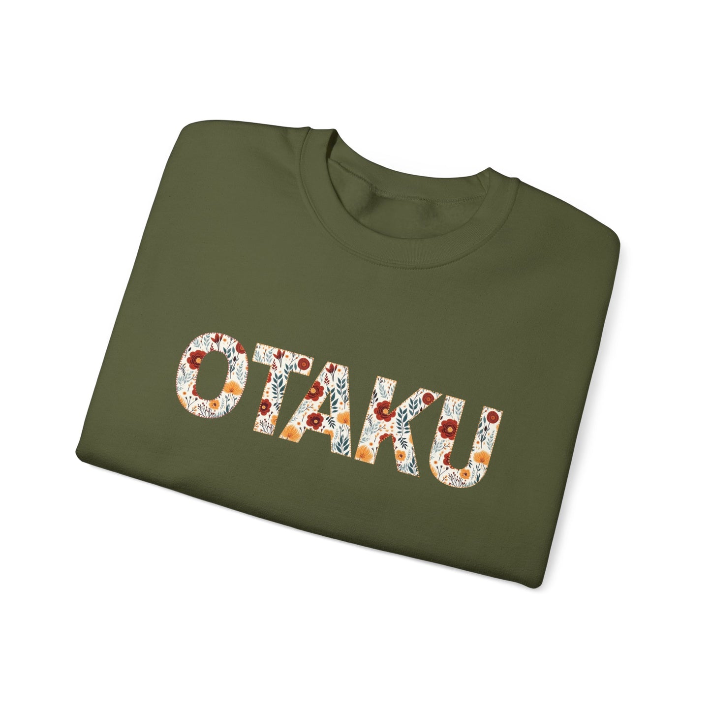 Floral "Otaku" Print Sweatshirt
