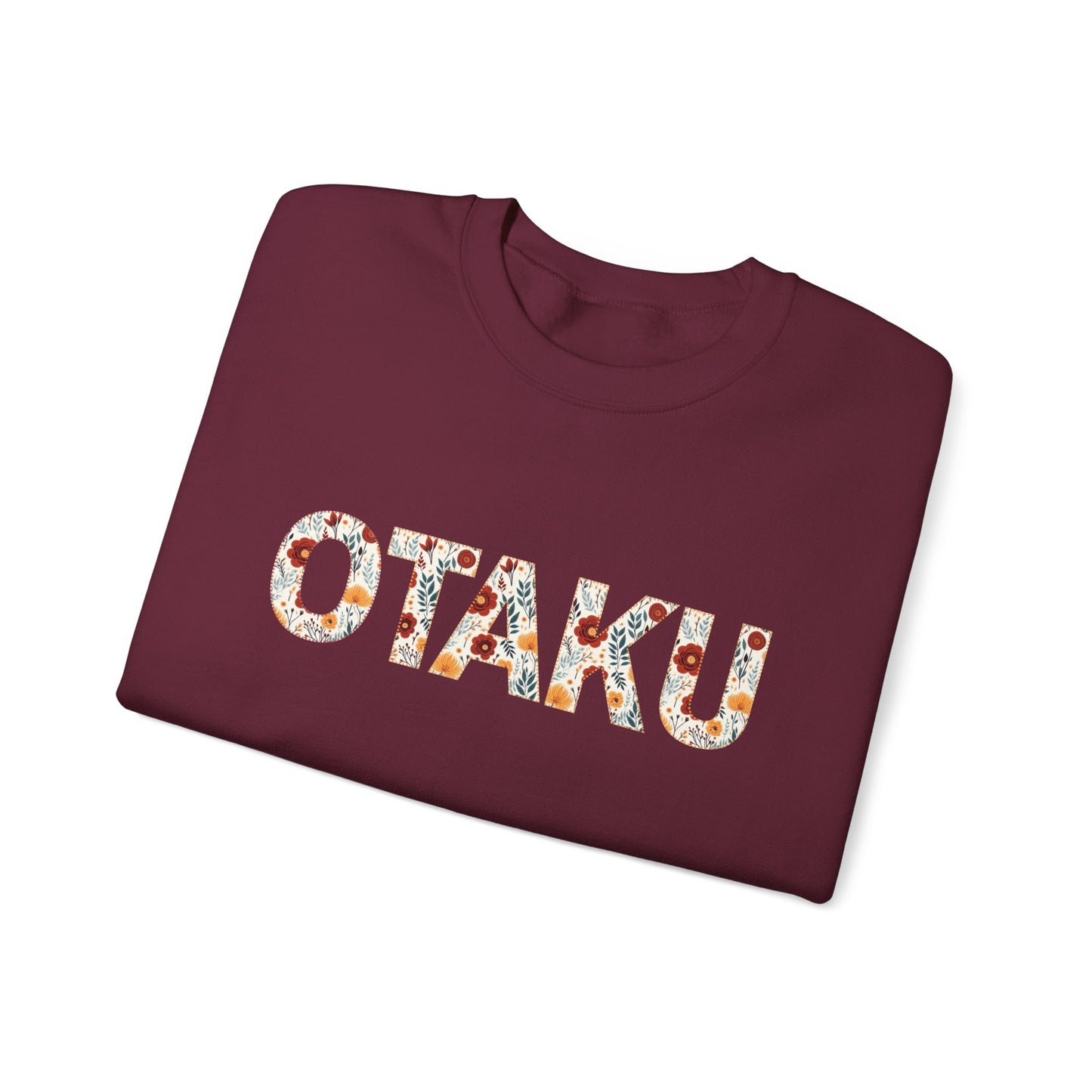 Floral "Otaku" Print Sweatshirt