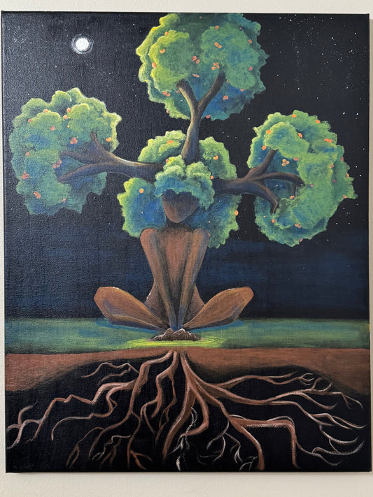 Rooted Rising – 16x20 Original Acrylic Painting